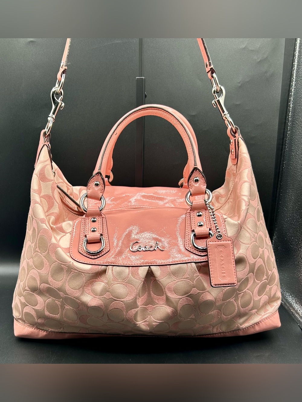 VINTAGE COACH Ashley Signature Carryall -Satchel Bag -Peony. Shoulder & Handbag